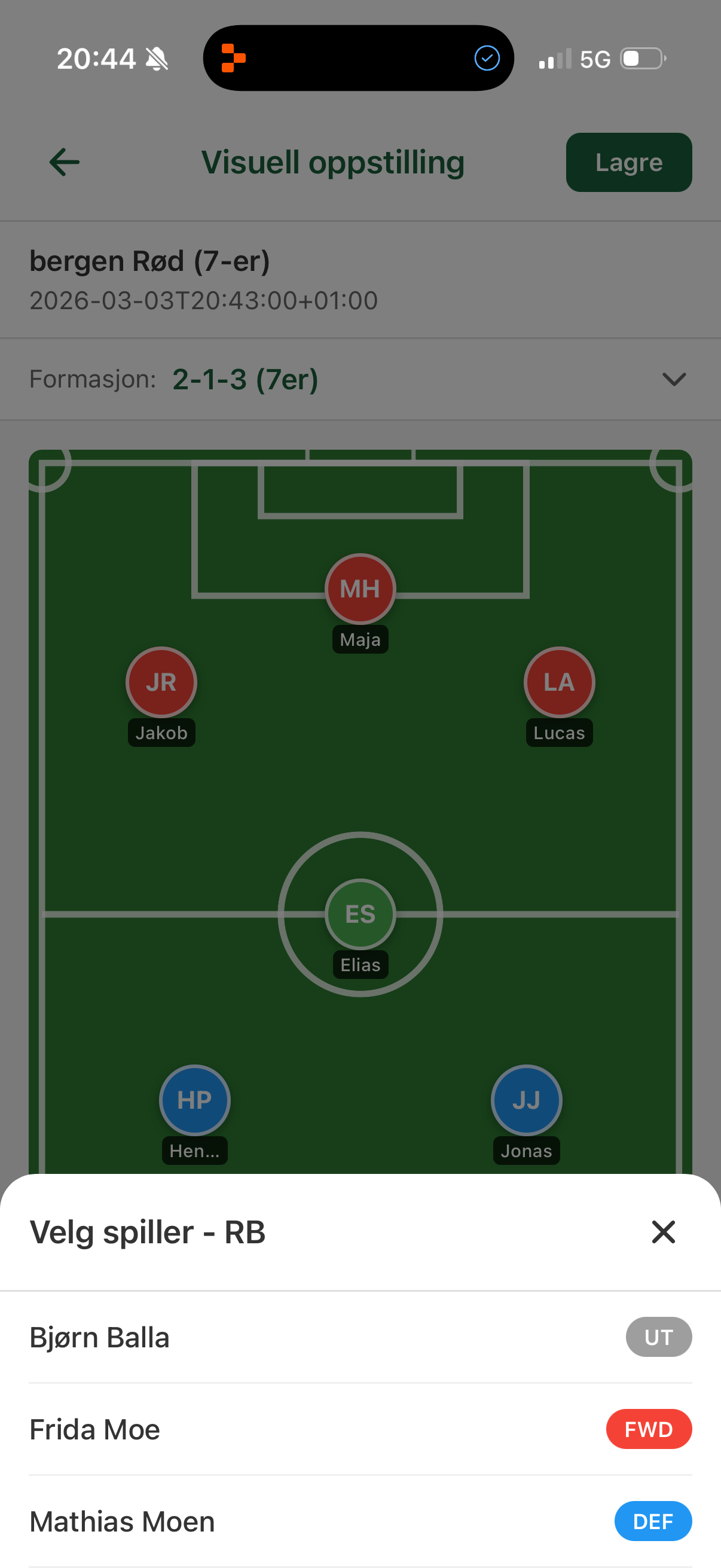 Visual Lineup Builder